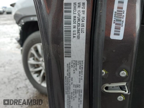 2020 Jeep Cherokee Altitude с VIN 1C4PJMLX5LD647101, выставлен на аукционе Copart как лот 55328395 с пробегом 45 944 миль миль и На запчасти • Non repairable. История ставок и продаж доступна на DreamBid. Изображение 12.