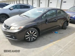 2014 Honda Civic EX-L with VIN 2HGFB2F97EH505110, listed as a Copart auction lot 50043125 with 158,127 mi miles and Salvage Title. Bid and sale history available at DreamBid. Image 1.