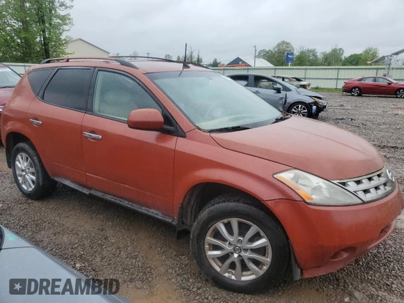 2005 Nissan Murano SL z VIN JN8AZ08W95W441878, wystawiony jako Copart lot #59869955 z przebiegiem 134 850 mil mil oraz Nie do naprawy • Non repairable. Historia ofert i sprzedaży dostępna na DreamBid. Obrazek 4.