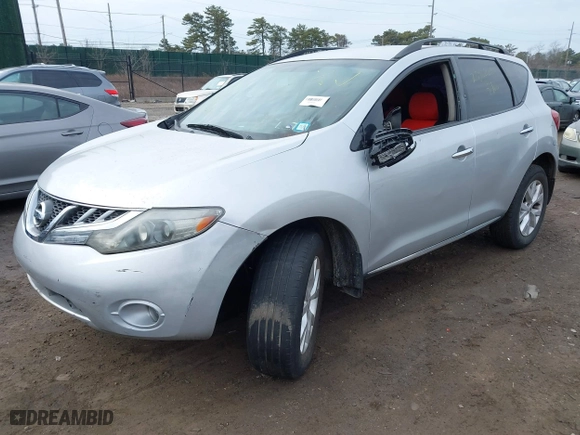 2010 Nissan Murano LE with VIN JN8AZ1MW0AW105655, listed as a IAAI auction lot 41726245 with 999,999 mi miles. Bid and sale history available at carsss.com. Image 2.
