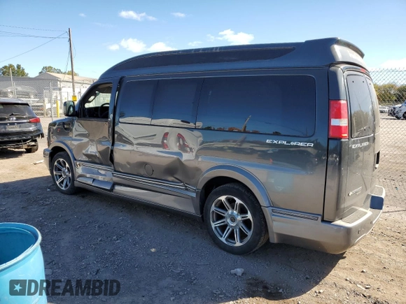 2017 Chevrolet Express Cargo with VIN 1GCWGAFG1H1107676, listed as a Copart auction lot 73634334 with 107,314 mi miles and Salvage title. Bid and sale history available at DreamBid. Image 2.