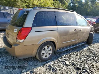 2004 Nissan Quest SE with VIN 5N1BV28U64N333661, listed as a Copart auction lot 74992534 with 0 mi miles and Salvage Title. Bid and sale history available at carsss.com. Image 3.