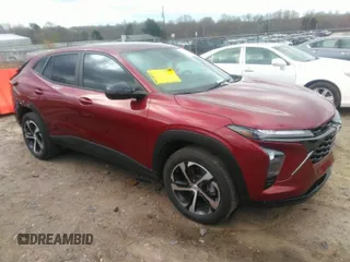 2024 Chevrolet Trax 1RS with VIN KL77LGE21RC007430, listed as a IAAI auction lot 41823773 with 32,300 mi miles. Bid and sale history available at carsss.com. Image 1.