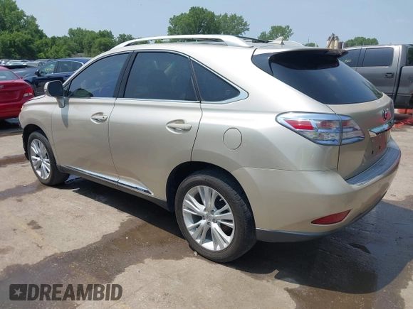 2012 Lexus RX 450h with VIN JTJBC1BA4C2430180, listed as a IAAI auction lot 42376564 with 126,101 mi miles and . Bid and sale history available at DreamBid. Image 3.