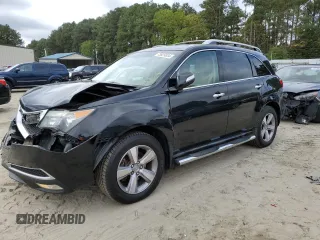 2013 Acura MDX Tech Pkg with VIN 2HNYD2H32DH522707, listed as a Copart auction lot 73629934 with 177,524 mi miles and Salvage Title. Bid and sale history available at carsss.com. Image 1.