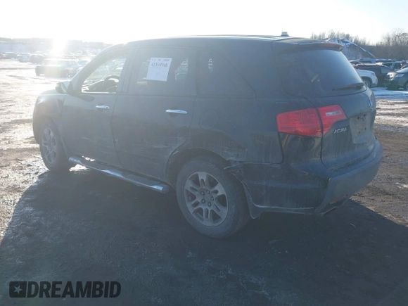2007 Acura MDX with VIN 2HNYD282X7H542375, listed as a IAAI auction lot 41394948 with 189,364 mi miles. Bid and sale history available at carsss.com. Image 3.