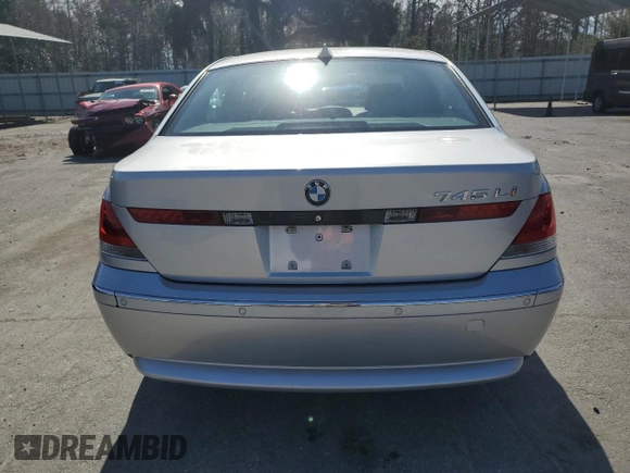 2005 BMW 7 Series 745Li z VIN WBAGN63535DS56141, wystawiony jako Copart lot #45632495 z przebiegiem 68 804 mil mil oraz Czysty tytuł • Clean title. Historia ofert i sprzedaży dostępna na DreamBid. Obrazek 6.