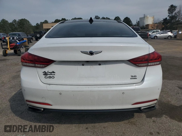 2017 Genesis G80 3.8L z VIN KMHGN4JE5HU192694, wystawiony jako Copart lot #48875045 z przebiegiem 141 416 mil mil oraz Szkody całkowita. Historia ofert i sprzedaży dostępna na DreamBid. Obrazek 6.