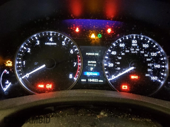 2013 Lexus GS 350 with VIN JTHBE1BL3D5002775, listed as a Copart auction lot 46820945 with 184,822 mi miles and Salvage Title. Bid and sale history available at DreamBid. Image 9.