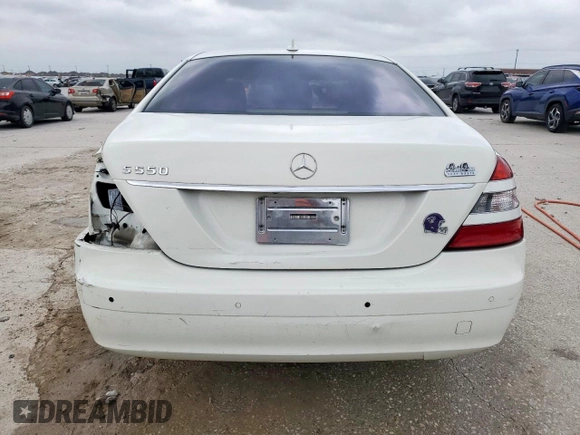 2008 Mercedes-Benz S 550 with VIN WDDNG71X38A188854, listed as a Copart auction lot 54841975 with 228,648 mi miles and Salvage Title. Bid and sale history available at DreamBid. Image 6.