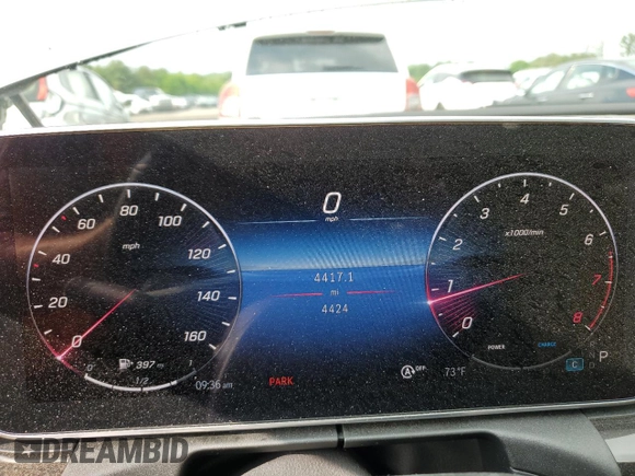 2024 Mercedes-Benz C 300 with VIN W1KAF4HB3RR225141, listed as a Copart auction lot 59585835 with 4,424 mi miles and Salvage title. Bid and sale history available at DreamBid. Image 9.