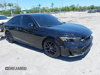 2025 Honda Civic Sport with VIN 2HGFE2F58SH500515, listed as a IAAI auction lot 42062241 with 18,225 mi miles and . Bid and sale history available at DreamBid. Image 1.