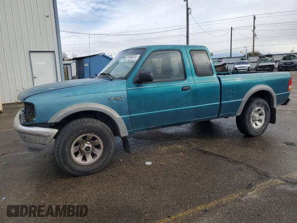 1995 Ford Ranger XLT with VIN 1FTDR15X0SPA35845, listed as a Copart auction lot 81983874 with 214,785 mi miles and Salvage Title. Bid and sale history available at DreamBid. Image 1.