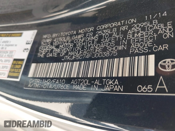 2015 Scion tC z VIN JTKJF5C74FJ003875, wystawiony jako IAAI lot #42184426 z przebiegiem 81 248 mil mil oraz . Historia ofert i sprzedaży dostępna na DreamBid. Obrazek 9.