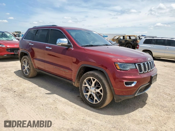 2020 Jeep Grand Cherokee Limited with VIN 1C4RJFBG7LC267074, listed as a Copart auction lot 59626955 with 130,464 mi miles and Salvage title. Bid and sale history available at DreamBid. Image 4.