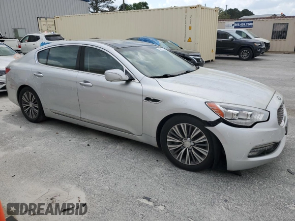 2017 Kia K900 Luxury with VIN KNALU4D36H6035113, listed as a Copart auction lot 52141195 with 92,299 mi miles and Salvage Title. Bid and sale history available at carsss.com. Image 4.
