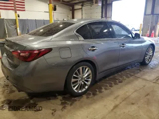 2019 Infiniti Q50 Luxe with VIN JN1EV7AP4KM519630, listed as a Copart auction lot 51926895 with 92,947 mi miles and Salvage title. Bid and sale history available at DreamBid. Image 3.