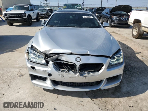 2013 BMW 6 Series 650i xDrive with VIN WBA6B4C59DD098525, listed as a Copart auction lot 67160694 with 52,413 mi miles and Salvage Title. Bid and sale history available at carsss.com. Image 5.