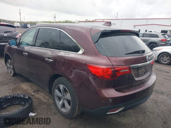 2016 Acura MDX with VIN 5FRYD4H2XGB037376, listed as a IAAI auction lot 42029932 with 139,055 mi miles. Bid and sale history available at carsss.com. Image 3.