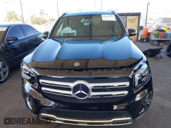 2020 Mercedes-Benz GLB with VIN W1N4M4GB6LW033647, listed as a IAAI auction lot 41749333 with 54,458 mi miles. Bid and sale history available at carsss.com. Image 12.