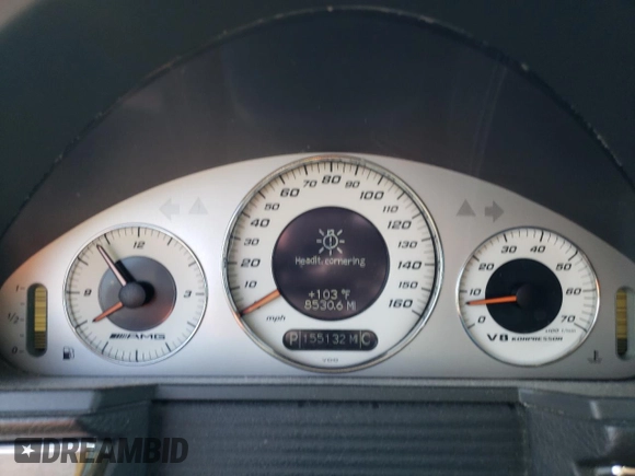 2004 Mercedes-Benz E 55 AMG with VIN WDBUF76J54A560975, listed as a Copart auction lot 68046383 with 155,132 mi miles and Salvage Title. Bid and sale history available at DreamBid. Image 9.