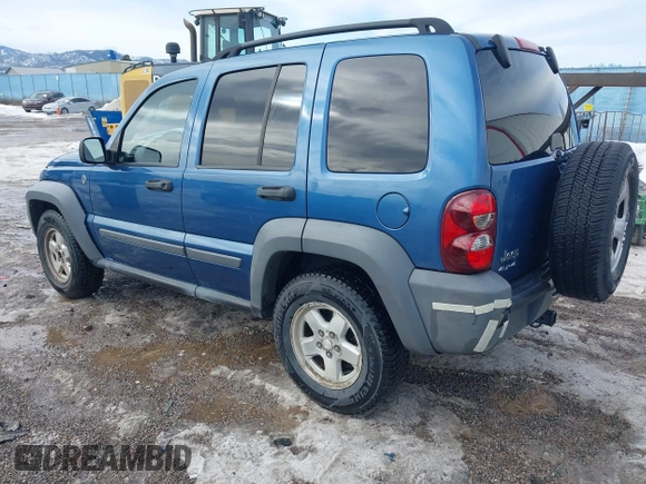 2005 Jeep Liberty Sport with VIN 1J4GL48K45W599048, listed as a IAAI auction lot 41603457 with 107,781 mi miles. Bid and sale history available at carsss.com. Image 3.