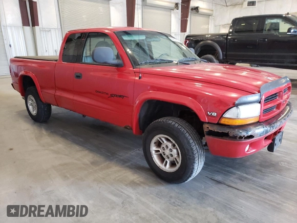 1999 Dodge Dakota SLT with VIN 1B7GG22YXXS215599, listed as a Copart auction lot 54630655 with 141,255 mi miles and Clean Title. Bid and sale history available at DreamBid. Image 4.