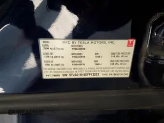 2014 Tesla Model S 60 with VIN 5YJSA1H16EFP43523, listed as a Copart auction lot 63291145 with Not provided miles and Clean title. Bid and sale history available at DreamBid. Image 12.
