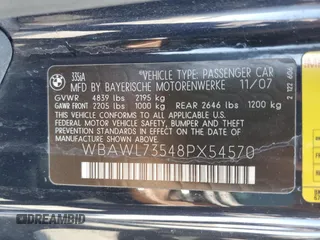 2008 BMW 3 Series 335i z VIN WBAWL73548PX54570, wystawiony jako Copart lot #54993625 z przebiegiem 159 225 mil mil oraz Szkoda całkowita • Salvage title. Historia ofert i sprzedaży dostępna na DreamBid. Obrazek 12.