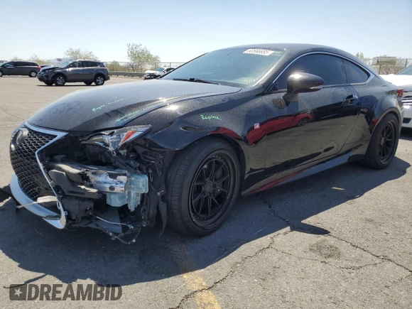 2015 Lexus RC 350 F Sport with VIN JTHHE5BC8F5002937, listed as a Copart auction lot 60566685 with 86,343 mi miles and Salvage title. Bid and sale history available at DreamBid. Image 1.