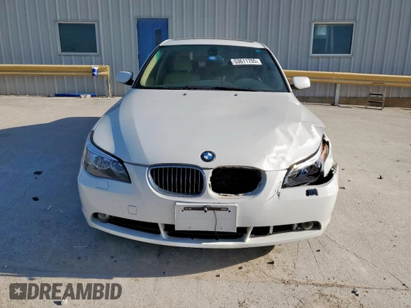 2007 BMW 5 Series 525i with VIN WBANE53537CW61863, listed as a Copart auction lot 53611705 with 134,014 mi miles and Salvage Title. Bid and sale history available at carsss.com. Image 5.