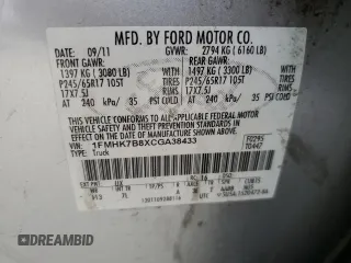 2012 Ford Explorer with VIN 1FMHK7B8XCGA38433, listed as a Copart auction lot 46698815 with 171,319 mi miles and Salvage title. Bid and sale history available at DreamBid. Image 13.