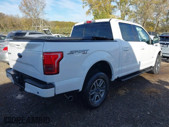 2016 Ford F-150 XLT with VIN 1FTEW1EP7GFB82528, listed as a IAAI auction lot 40653150 with 34,517 mi miles. Bid and sale history available at carsss.com. Image 4.