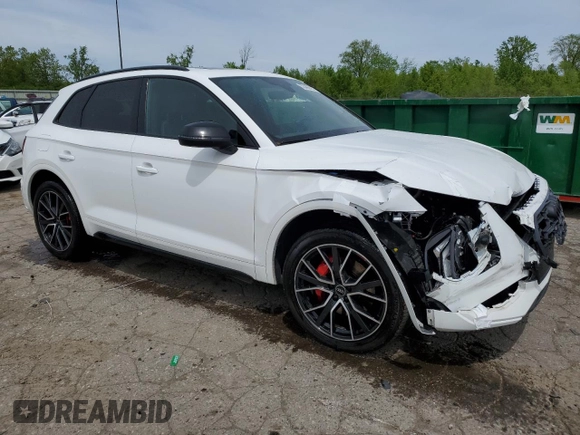 2023 Audi SQ5 Premium Plus with VIN WA1B4AFY1P2059485, listed as a Copart auction lot 53466224 with 16,465 mi miles and Salvage Title. Bid and sale history available at DreamBid. Image 4.