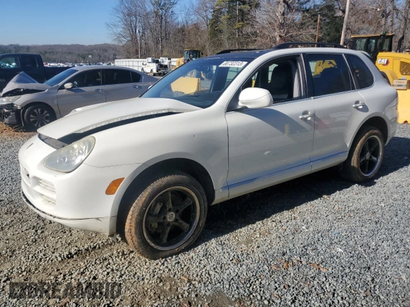 2005 Porsche Cayenne with VIN WP1AA29P45LA21418, listed as a Copart auction lot 80732313 with 97,518 mi miles and Salvage Title. Bid and sale history available at carsss.com. Image 1.