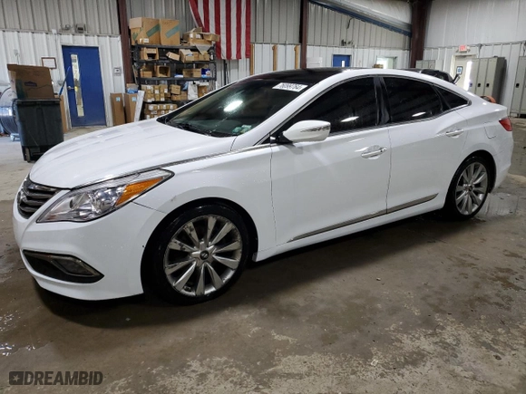 2015 Hyundai Azera Limited with VIN KMHFH4JG1FA448378, listed as a Copart auction lot 76099764 with 117,489 mi miles and Salvage Title. Bid and sale history available at carsss.com. Image 1.