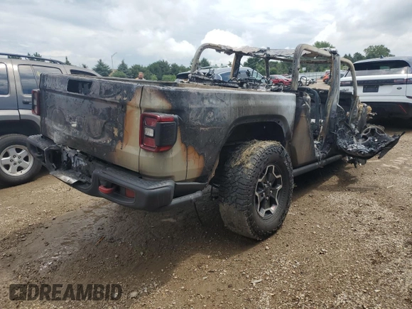 2022 Jeep Gladiator Rubicon with VIN 1C6JJTBG4NL174244, listed as a Copart auction lot 62507374 with Not provided miles and Non repairable. Bid and sale history available at DreamBid. Image 3.