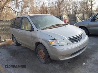 2000 Mazda MPV DX with VIN JM3LW28G0Y0131876, listed as a IAAI auction lot 41776254 with 279,825 mi miles. Bid and sale history available at carsss.com. Image 1.