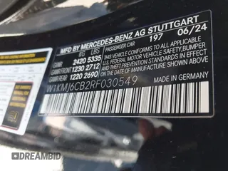 2024 Mercedes-Benz CLE 53 AMG z VIN W1KMJ6CB2RF030549, wystawiony jako IAAI lot #42158117 z przebiegiem 7903 mil mil oraz . Historia ofert i sprzedaży dostępna na DreamBid. Obrazek 9.