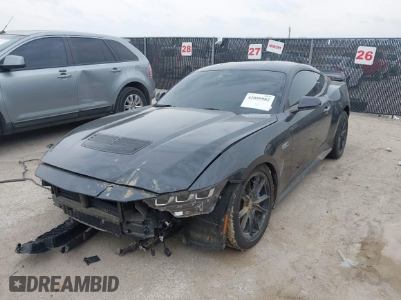 2024 Ford Mustang GT with VIN 1FA6P8CF1R5435071, listed as a IAAI auction lot 42059982 with 3,322 mi miles and . Bid and sale history available at DreamBid. Image 6.