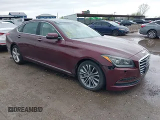 2015 Hyundai Genesis 3.8L with VIN KMHGN4JE5FU049032, listed as a IAAI auction lot 41923088 with 105,013 mi miles. Bid and sale history available at carsss.com. Image 1.