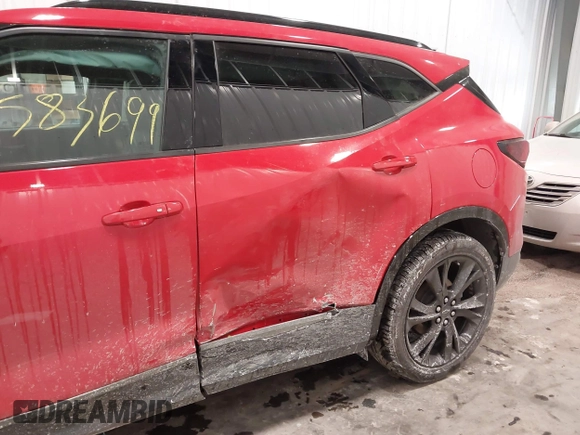 2020 Chevrolet Blazer RS with VIN 3GNKBKRS5LS721180, listed as a IAAI auction lot 41583699 with 65,383 mi miles and . Bid and sale history available at DreamBid. Image 6.