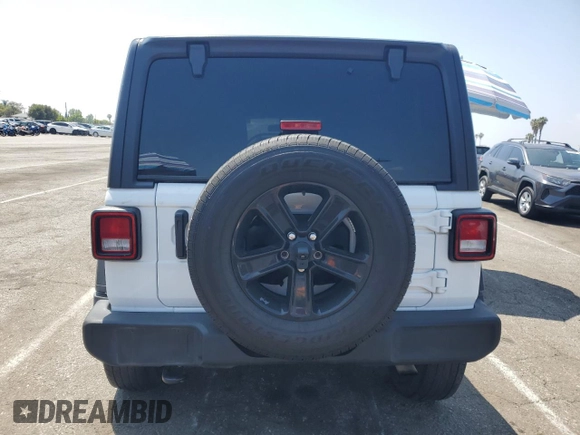 2022 Jeep Wrangler Unlimited Willys with VIN 1C4HJXDN6NW278386, listed as a Copart auction lot 56172195 with 45,259 mi miles and Salvage title. Bid and sale history available at DreamBid. Image 6.