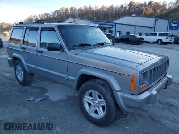 2001 Jeep Cherokee Sport with VIN 1J4FF58S71L576951, listed as a Copart auction lot 78390844 with 267,142 mi miles and Salvage title. Bid and sale history available at DreamBid. Image 4.