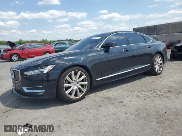2019 Volvo S90 Inscription with VIN LVYA22ML9KP110238, listed as a Copart auction lot 61596184 with 92,529 mi miles and Salvage Title. Bid and sale history available at carsss.com. Image 1.
