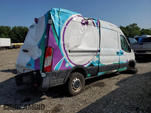 2019 Ford Transit z VIN 1FTYR2CG2KKB82613, wystawiony jako Copart lot #61435345 z przebiegiem 100 090 mil mil oraz Szkoda całkowita • Salvage title. Historia ofert i sprzedaży dostępna na DreamBid. Obrazek 3.