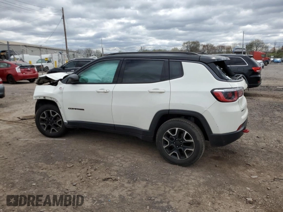 2020 Jeep Compass Trailhawk with VIN 3C4NJDDB2LT142136, listed as a Copart auction lot 53182055 with Not provided miles and Salvage title. Bid and sale history available at DreamBid. Image 2.