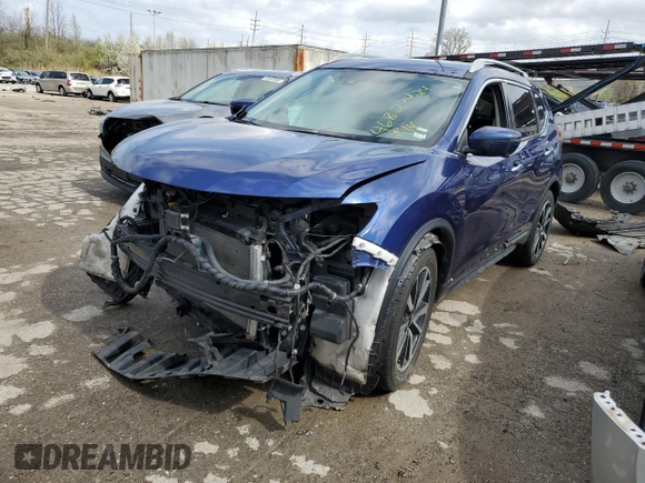 2019 Nissan Rogue SL with VIN 5N1AT2MV2KC826052, listed as a Copart auction lot 46827424 with 0 mi miles and Salvage Title. Bid and sale history available at carsss.com. Image 1.