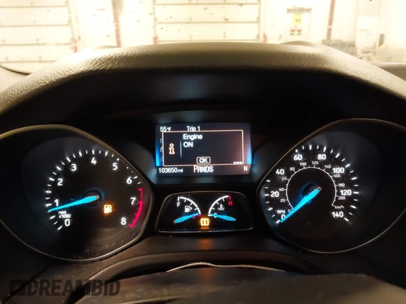 2015 Ford Focus SE with VIN 1FADP3F24FL255450, listed as a IAAI auction lot 41673301 with 103,650 mi miles. Bid and sale history available at carsss.com. Image 7.