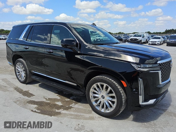 2023 Cadillac Escalade 4WD Premium Luxury with VIN 1GYS4BKL7PR332923, listed as a Copart auction lot 57442025 with 56,886 mi miles and Clean title. Bid and sale history available at DreamBid. Image 4.
